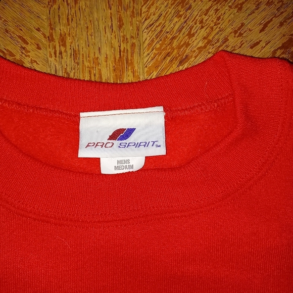 Vintage Pro Spirit Select Sweats Red Blank Sweatshirt Adult Medium. In good cond - Picture 2 of 5